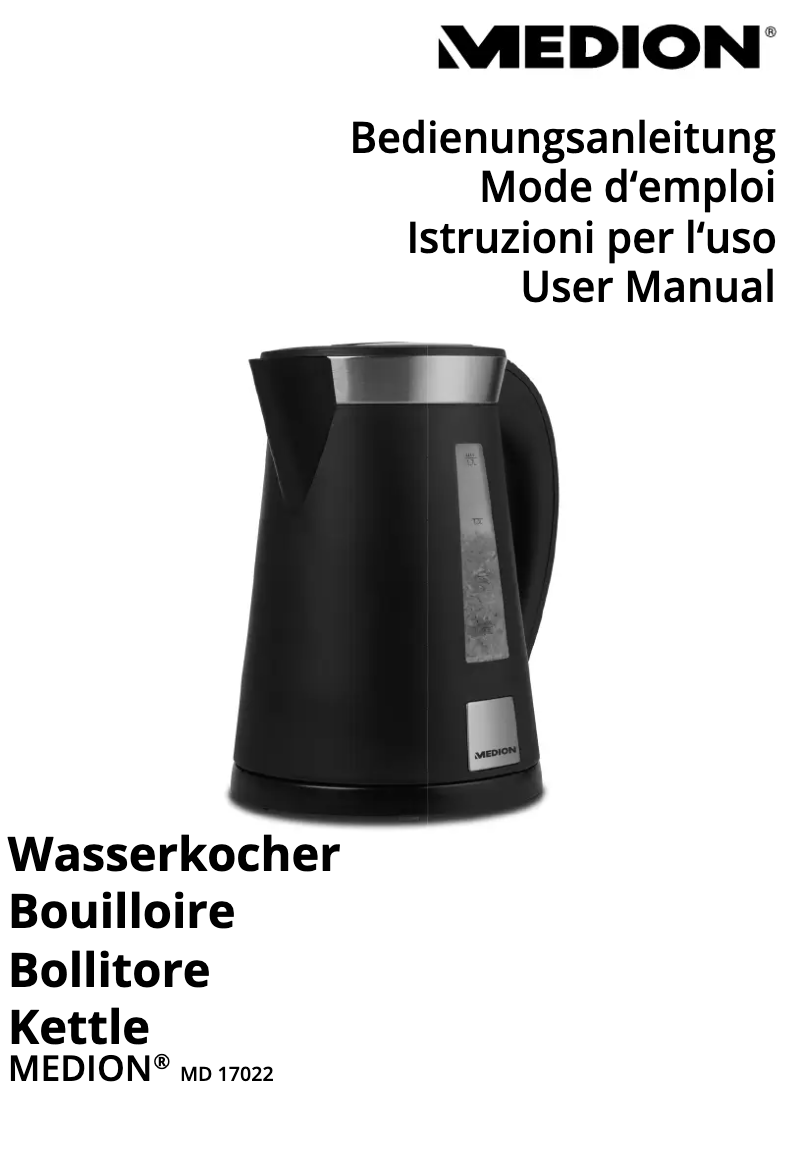 Page 1 of the manual User Manual Medion MD 17022