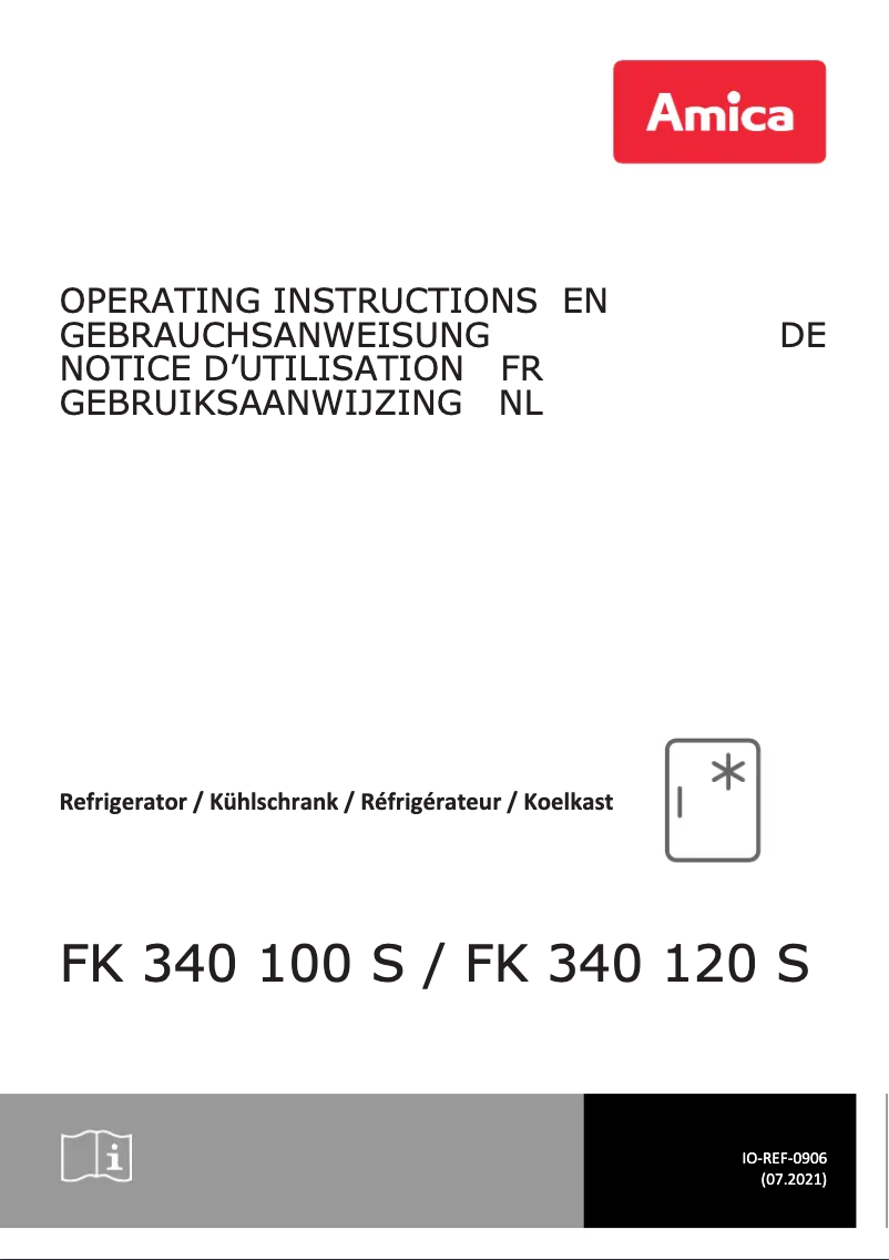 Page 1 of the manual Instruction Manual Amica FK 340 100 S