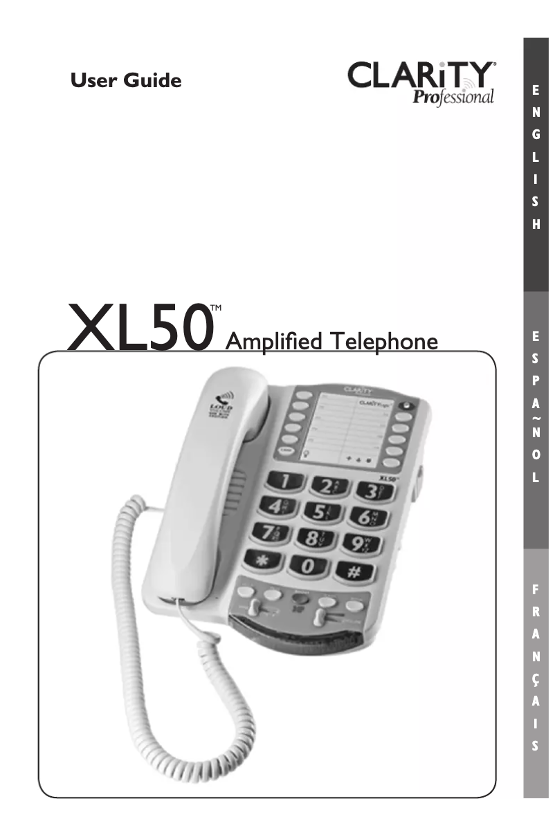 First page image of the manual for XL50