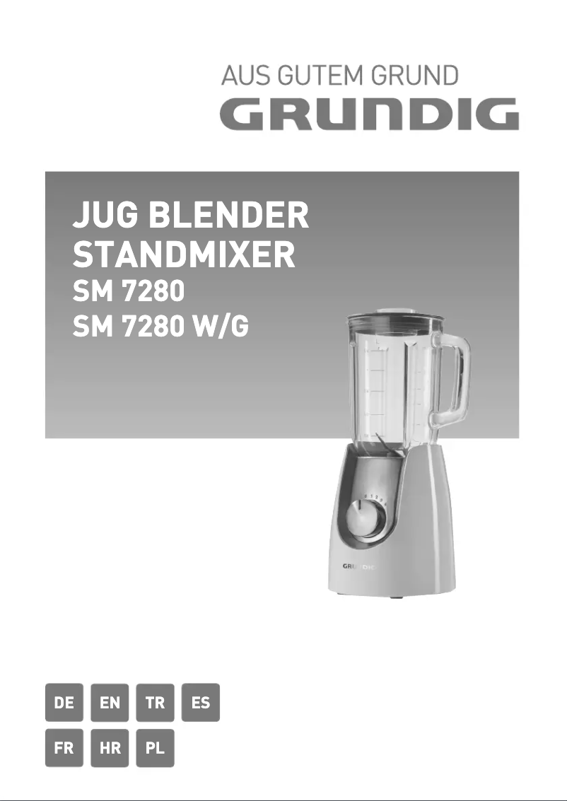 First page image of the manual for SM 7280 W