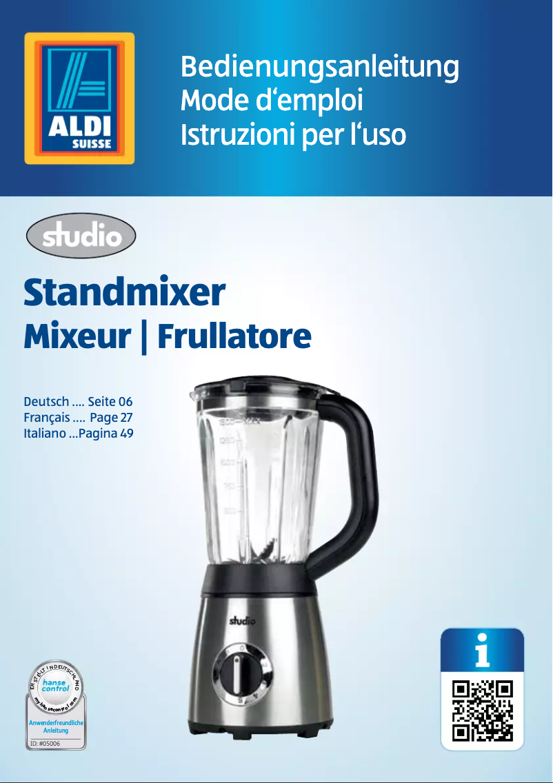 First page image of the manual for UM 2015