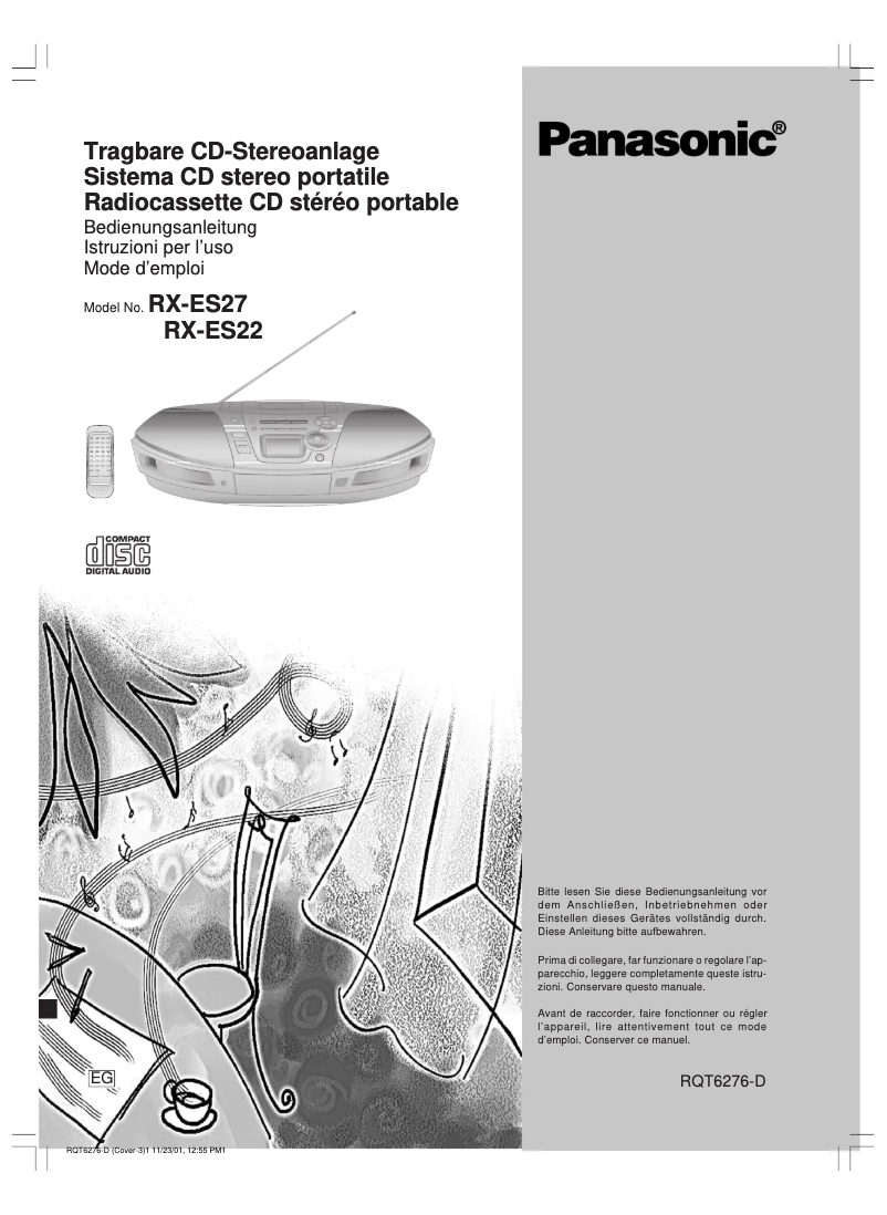 First page image of the manual for RX-ES27