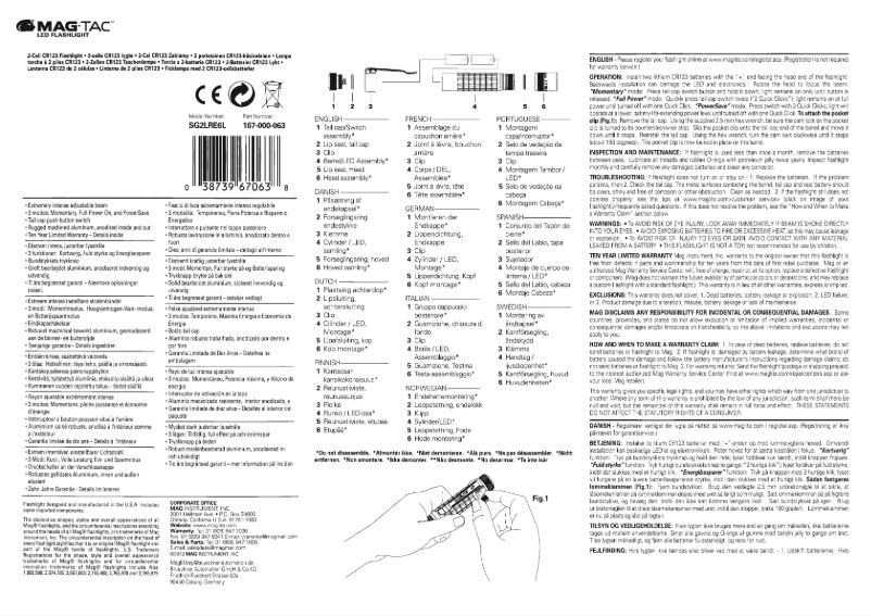 First page image of the manual for Mag-Tac 2 SF2LRE6L