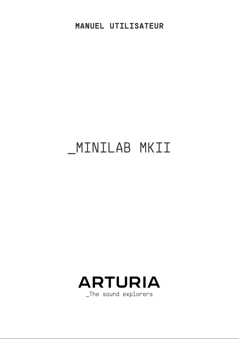 First page image of the manual for MiniLab MKII
