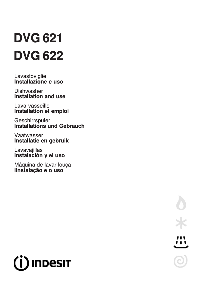 First page image of the manual for DVG 621