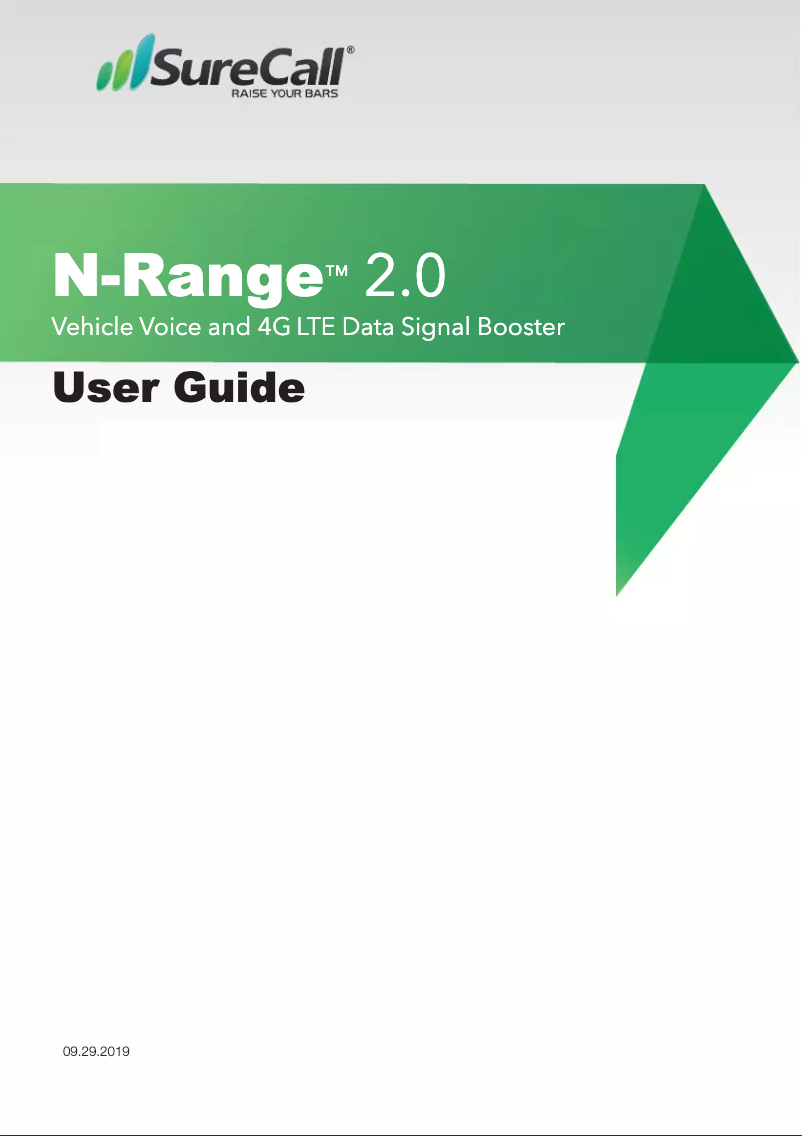 Page 1 of the manual User Manual SureCall N-Range 2.0