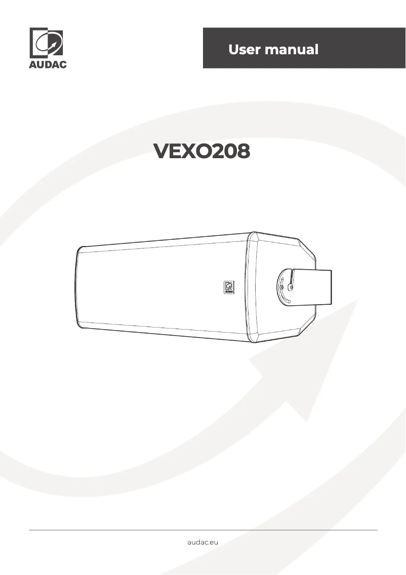 First page image of the manual for VEXO208