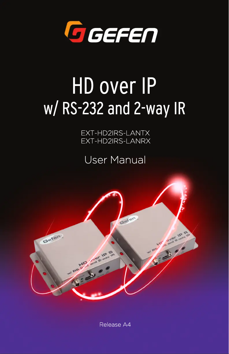 First page image of the manual for EXT-HD2IRS-LAN-TX