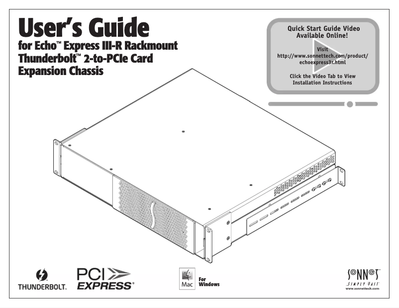 First page image of the manual for Echo Express SE III-R