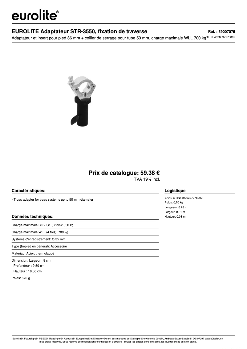 First page image of the manual for STR-3550