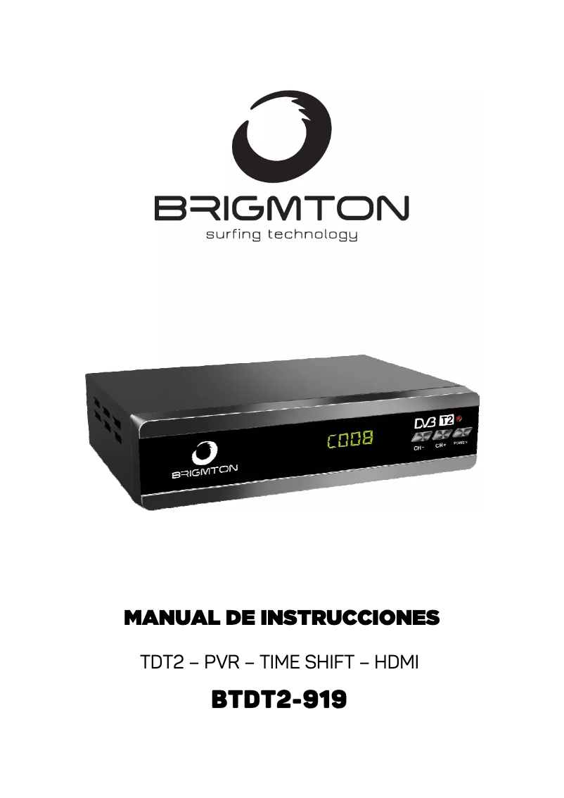 Page 1 of the manual User Manual Brigmton BTDT2-919