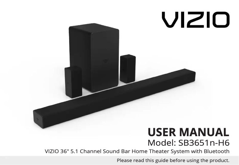 First page image of the manual for SB3651n-H6