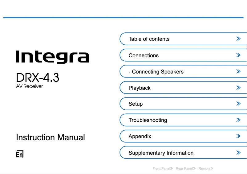 Image de la première page du manuel de l'appareil DRX-4.3