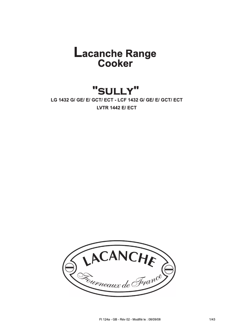 First page image of the manual for LCF 1432