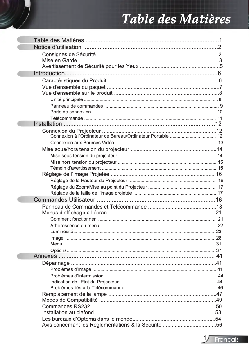First page image of the manual for EP721I