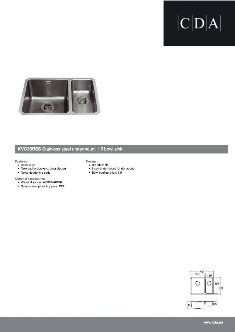 First page image of the manual for KVC35RSS