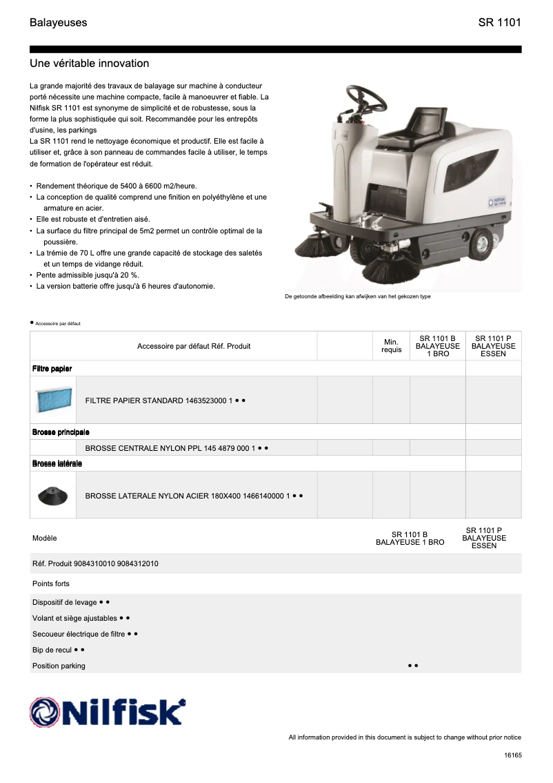 First page image of the manual for SR 1101 B