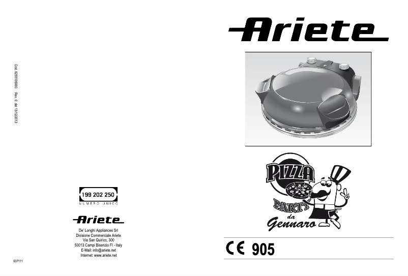 First page image of the manual for 905