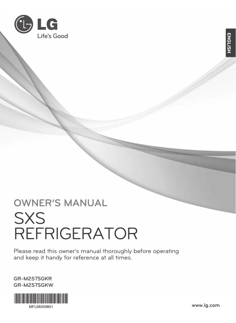 First page image of the manual for GR-M257SGKR