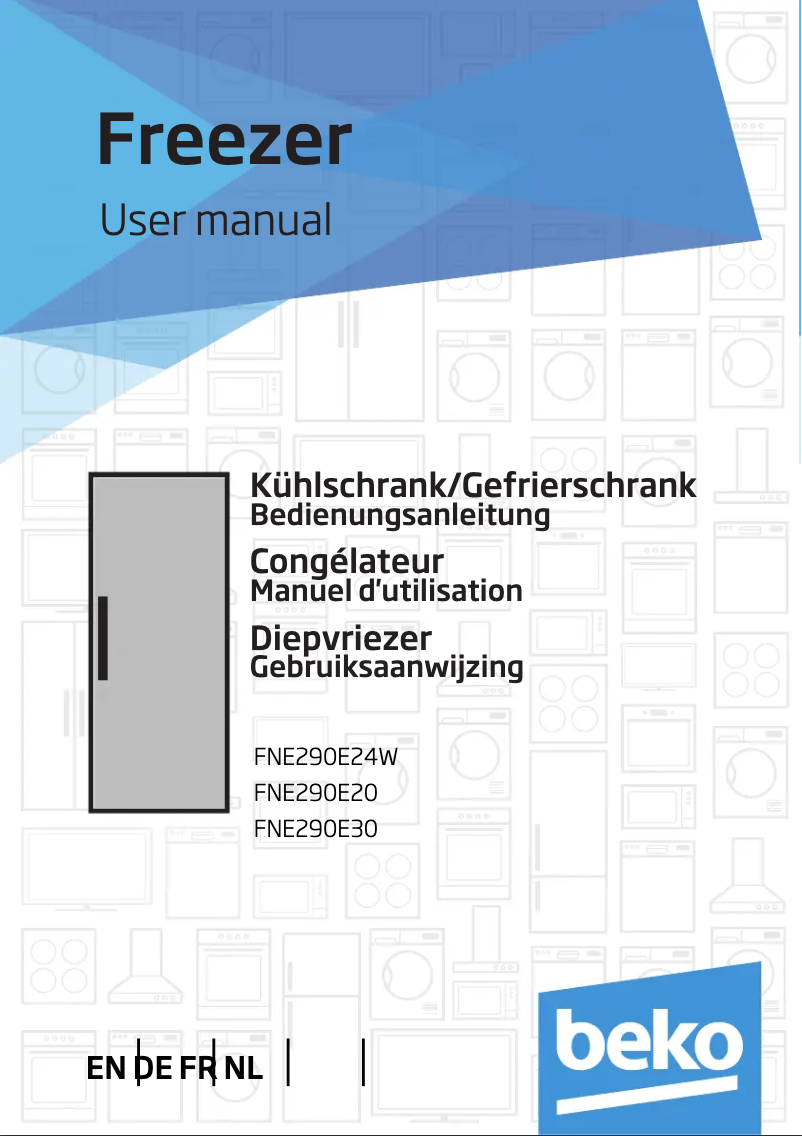 Page 1 of the manual User Manual Beko FNE290E20
