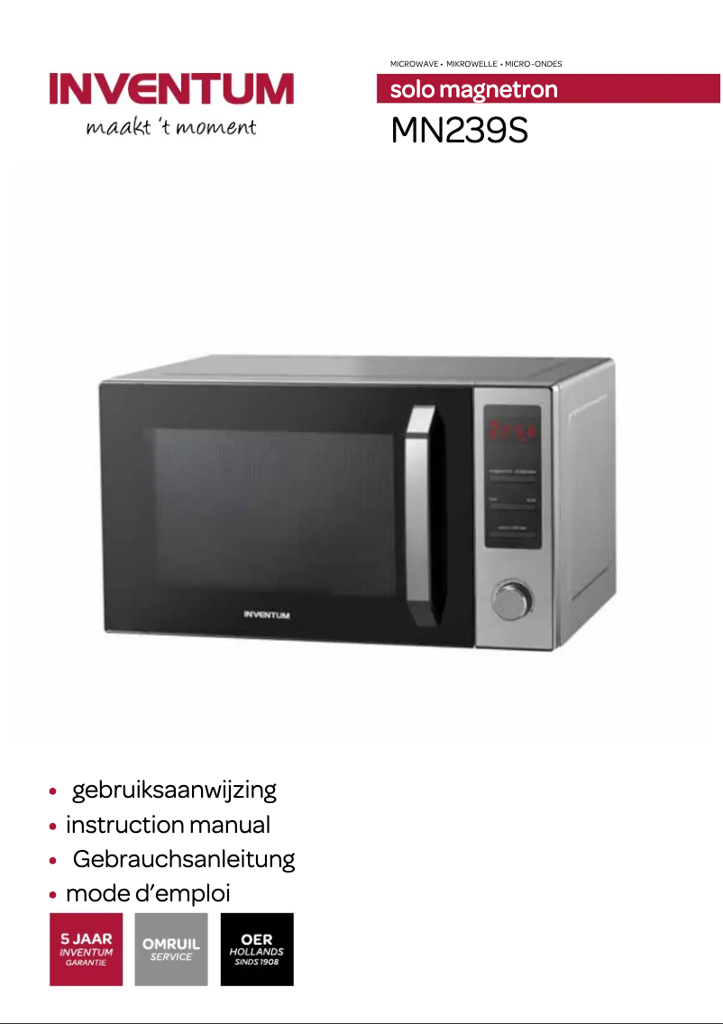 First page image of the manual for MN239S