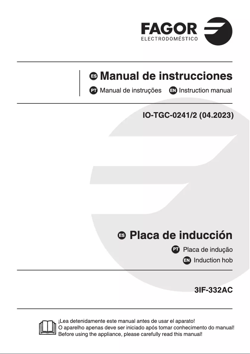Page 1 of the manual User Manual Fagor 3IF-332AC