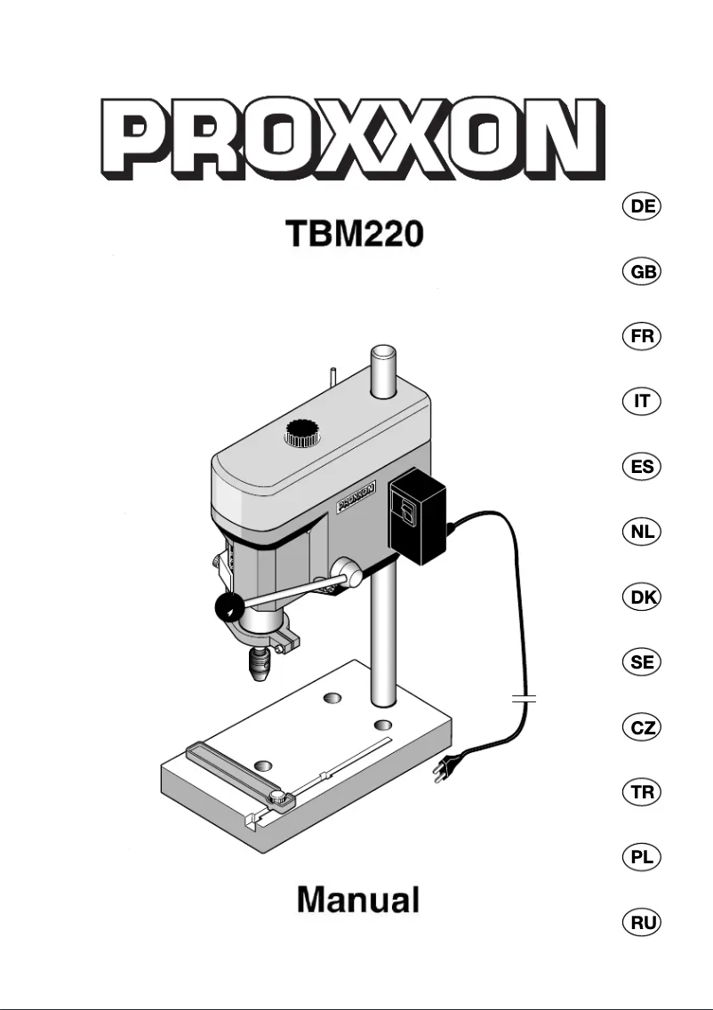 Image de la première page du manuel de l'appareil TBM 220