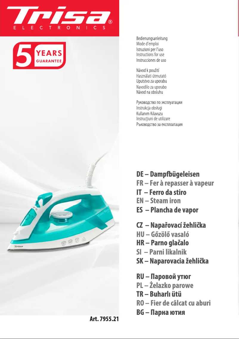 Page 1 of the manual User Manual Trisa Classic Steam i5521