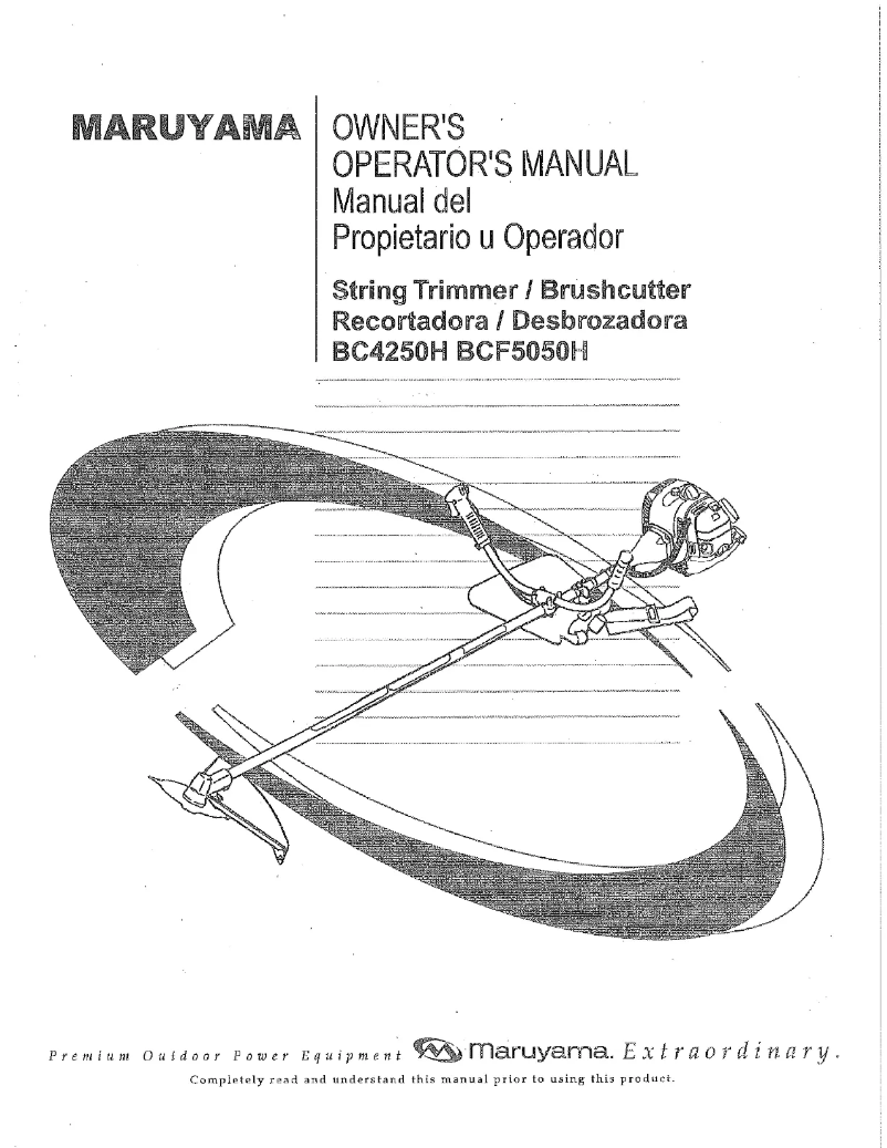 First page image of the manual for BCF500H
