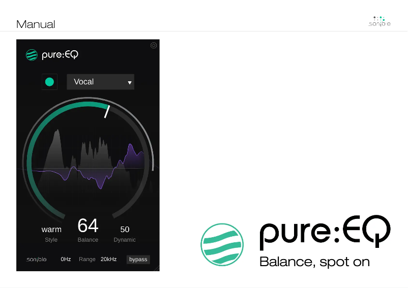 Page 1 of the manual User Manual Sonible pure:EQ