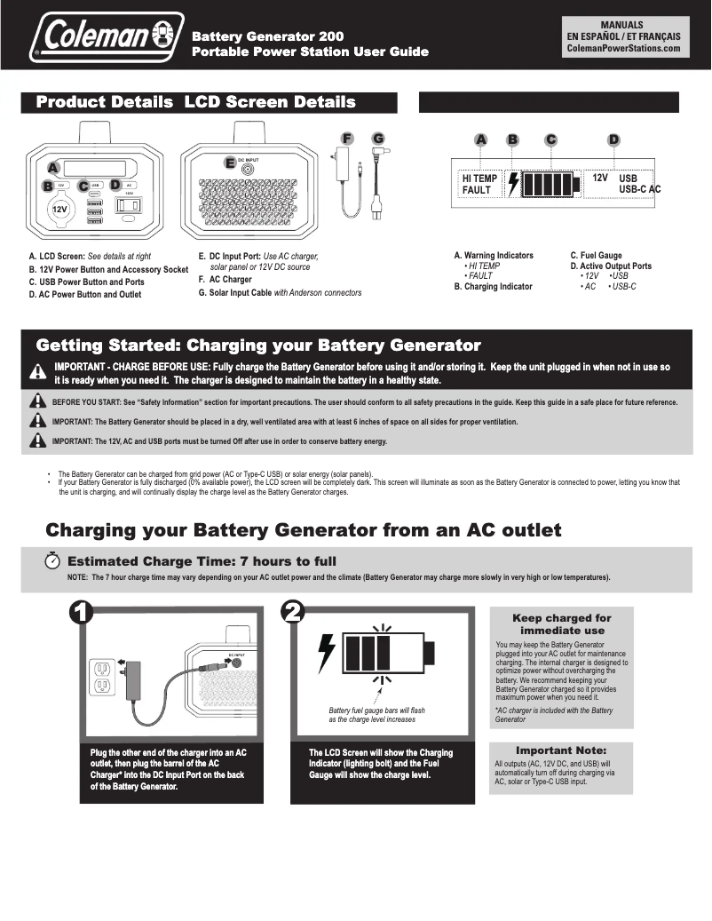 First page image of the manual for Voyager Go 200