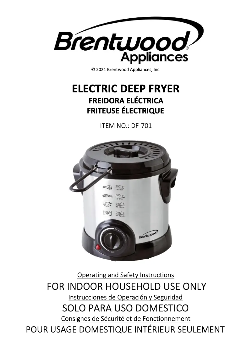 First page image of the manual for DF-701