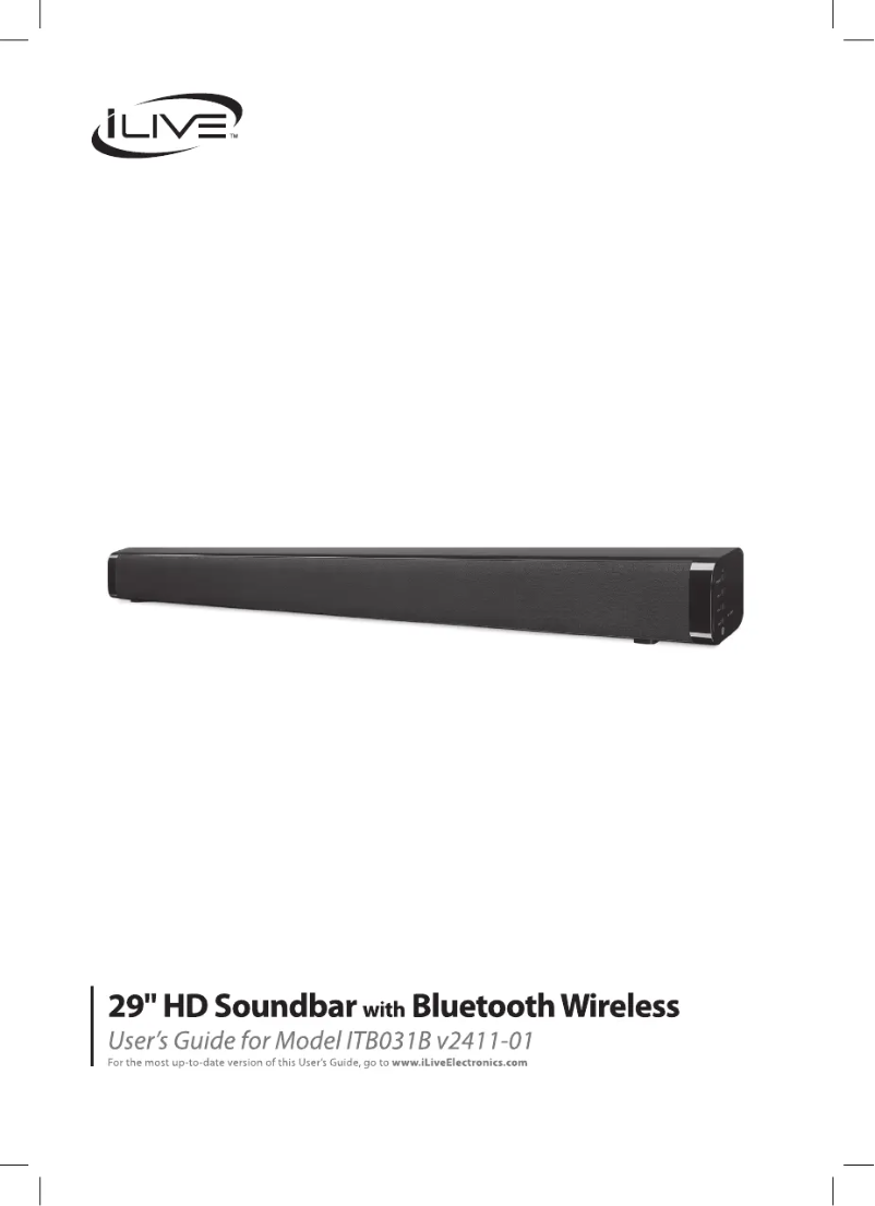 Page 1 of the manual User Manual iLive ITB031B