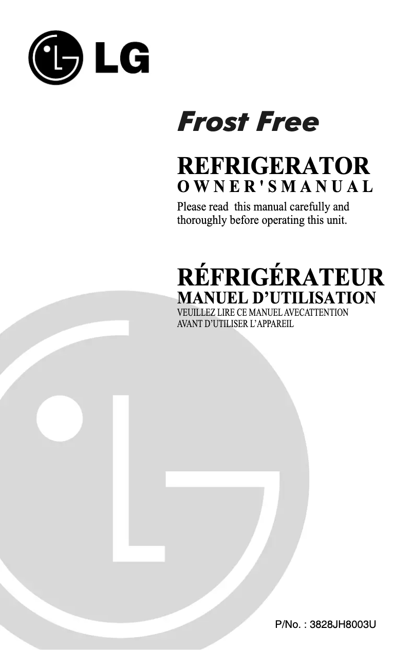 First page image of the manual for LRD-T272GP