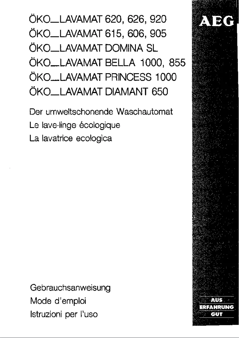 Page 1 of the manual User Manual AEG Lavamat Diamant 650