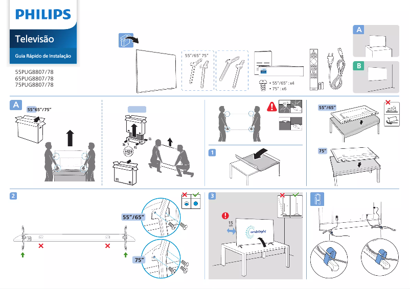 First page image of the manual for 65PUG8807