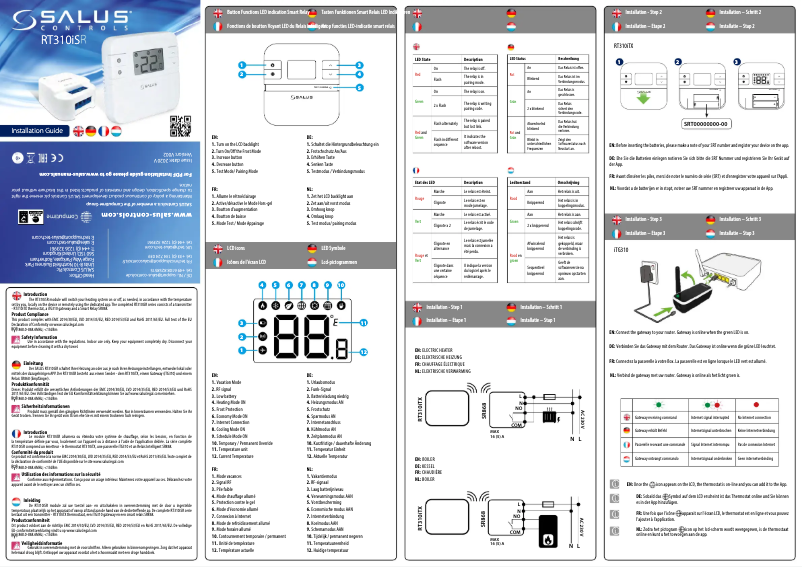 Page 1 of the manual User Manual Salus RT310ISR
