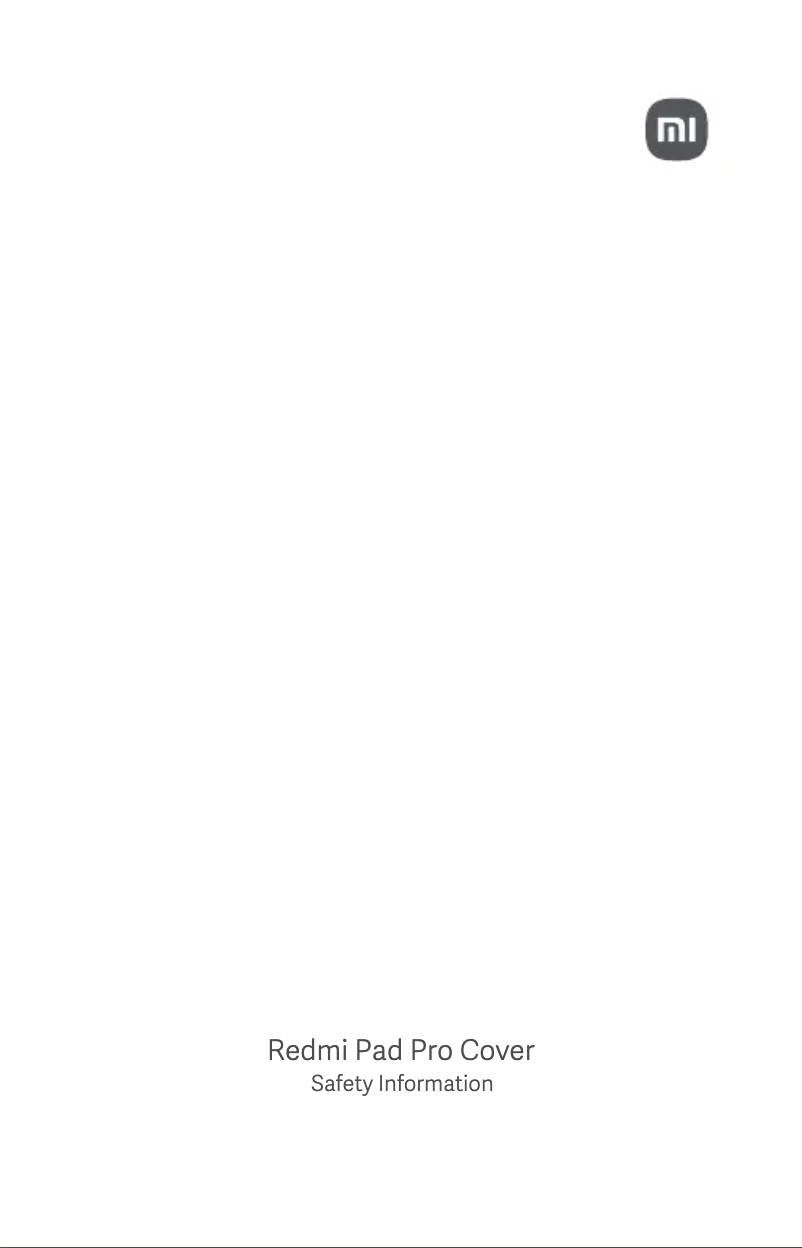 Page 1 of the manual User Manual Xiaomi Redmi Pad Pro Cover