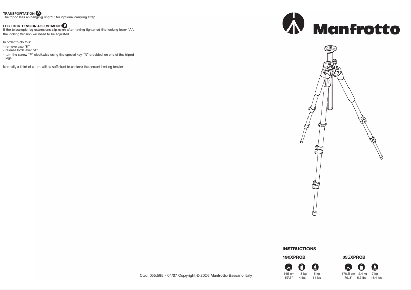 First page image of the manual for 190XPROB