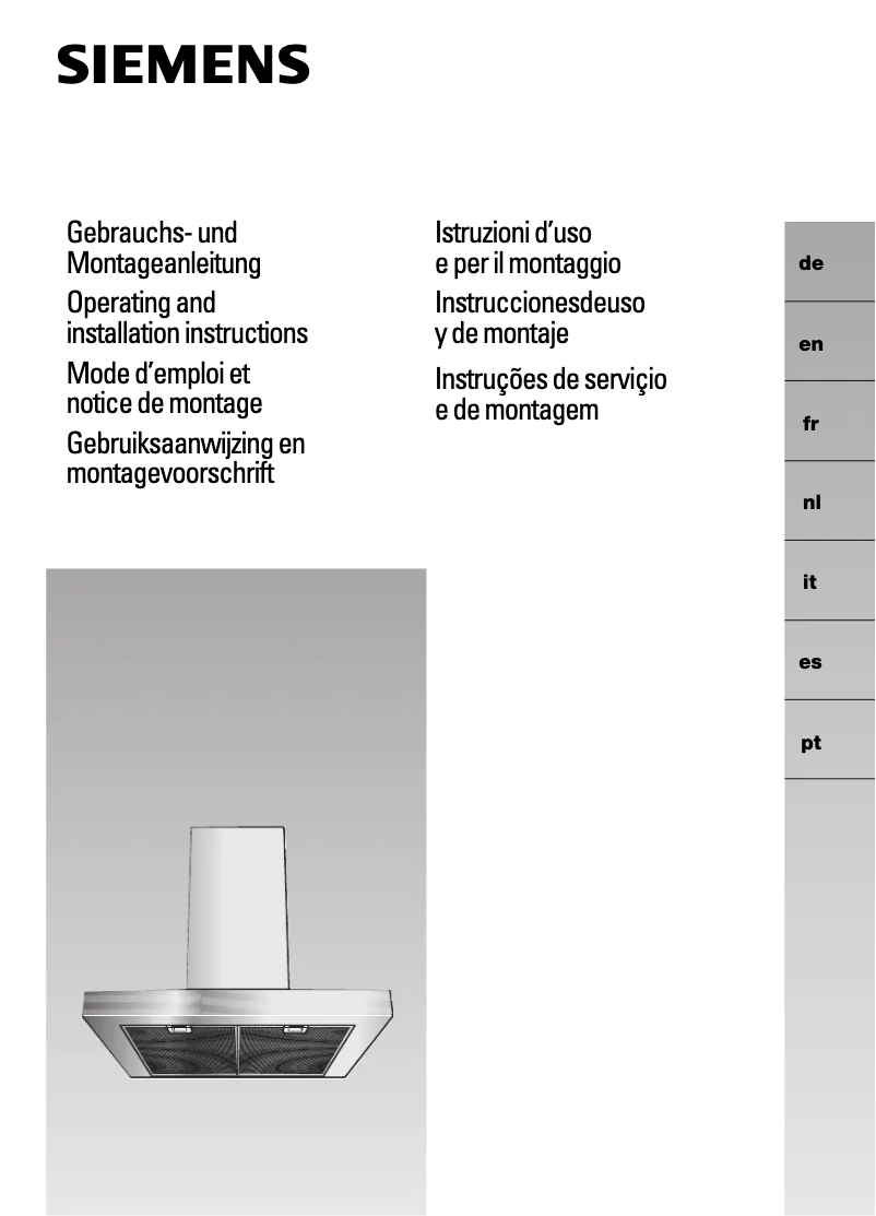 Page 1 of the manual User Manual Siemens LC657BA20