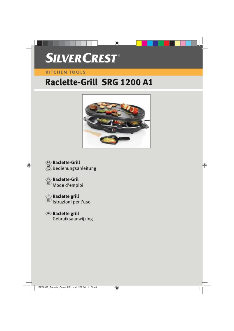 Page 1 of the manual User Manual SilverCrest SRG 1200 A1