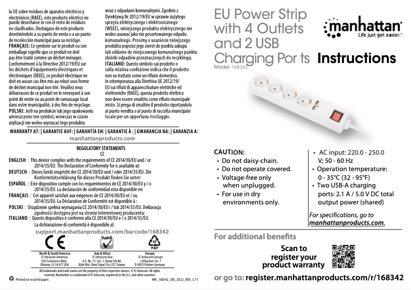 First page image of the manual for 168342