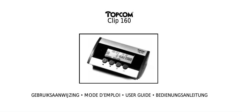 Page 1 of the manual User Manual Topcom Clipphone 160