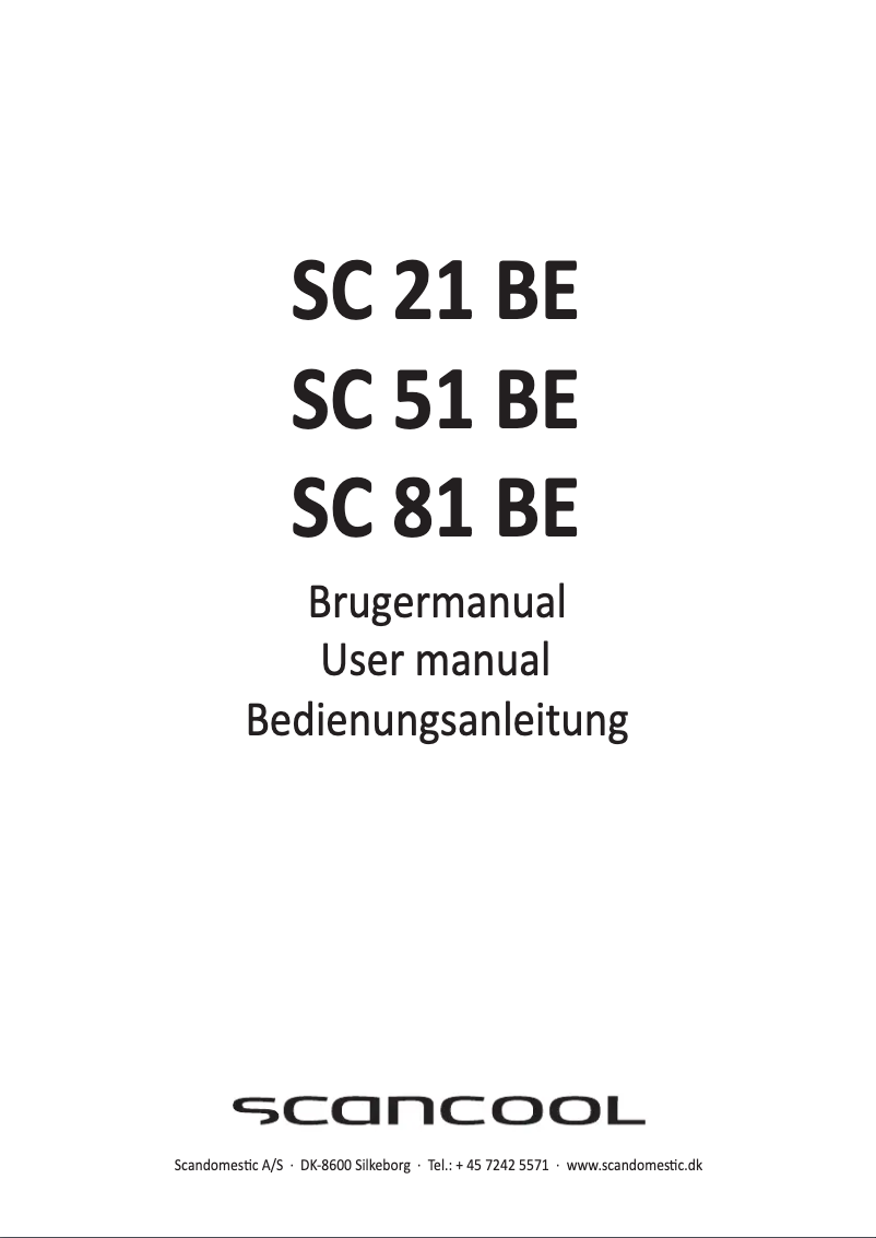 First page image of the manual for SC 21 BE