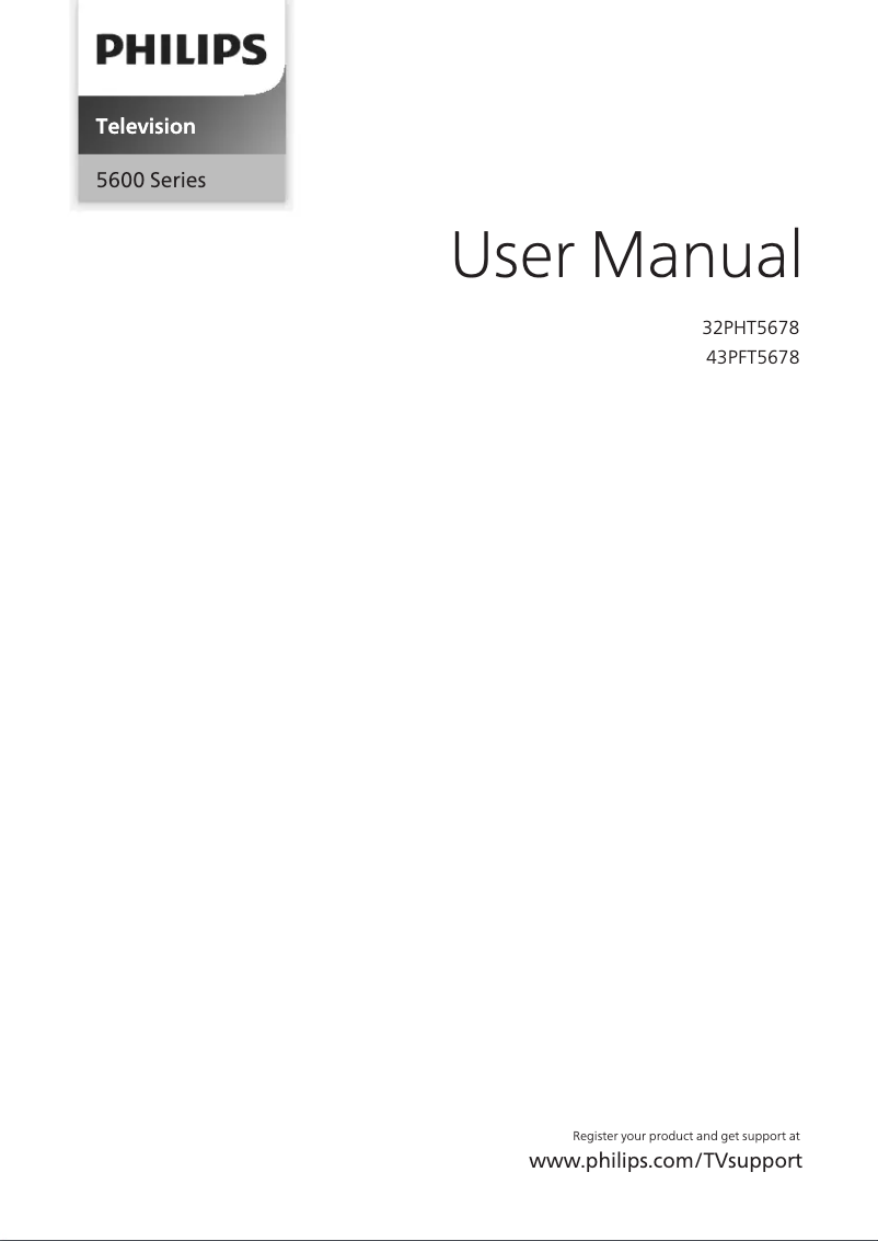 First page image of the manual for 43PFD5678