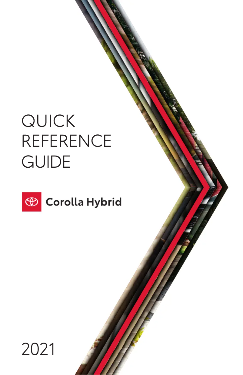 Page 1 of the manual User Manual Toyota Corolla Hybrid (2021)