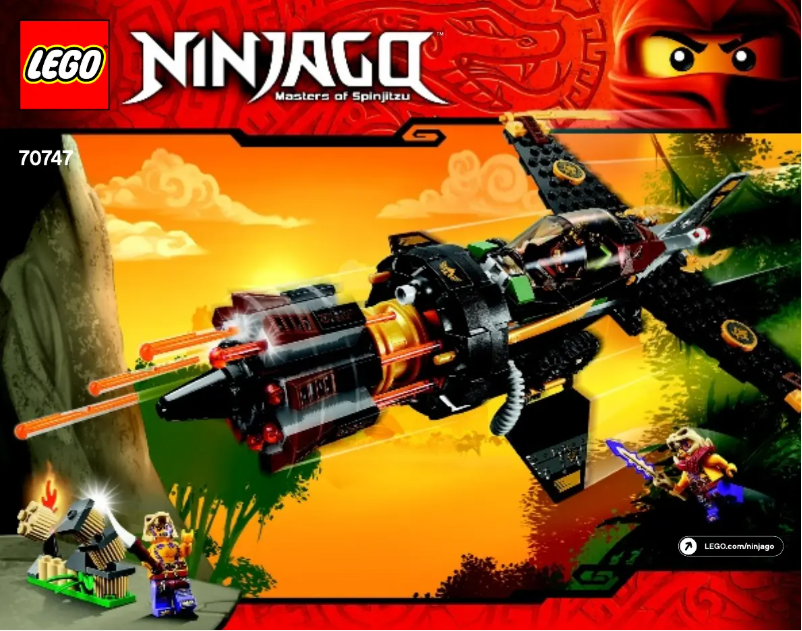 First page image of the manual for Ninjago 70747