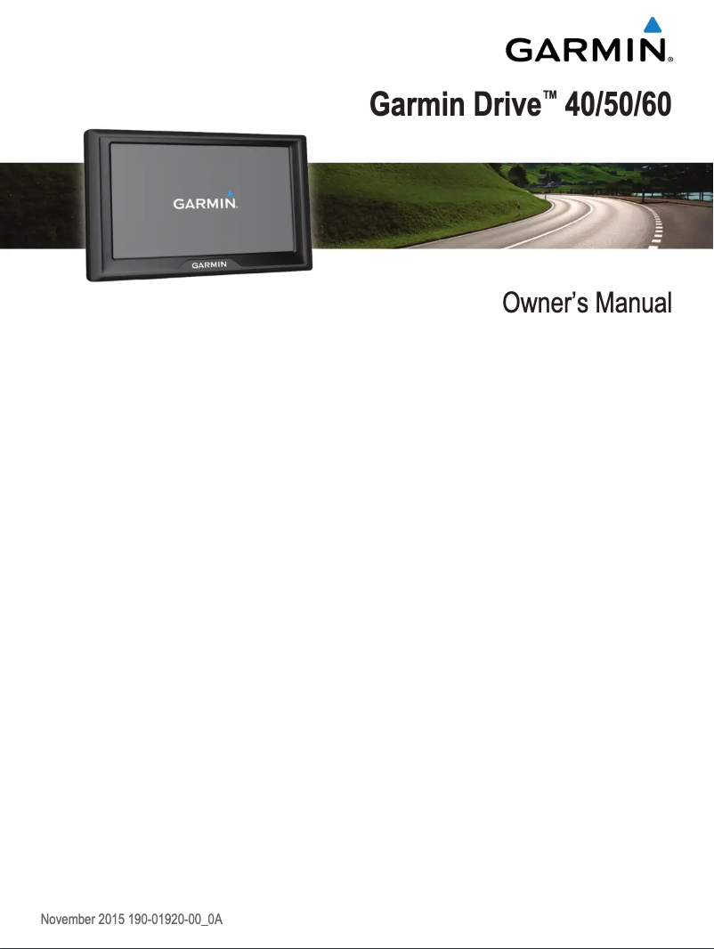 First page image of the manual for DriveSmart 50LMT