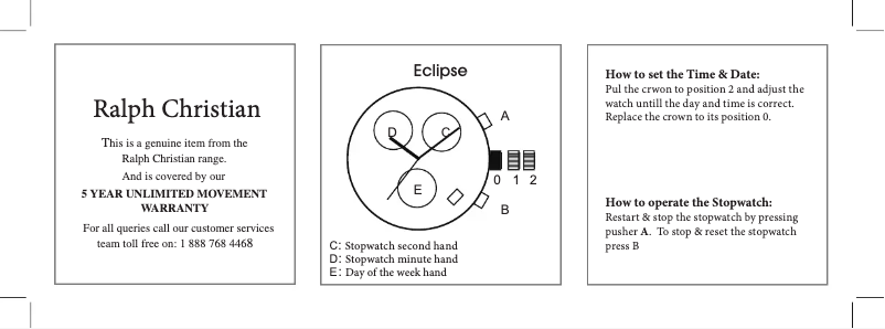 Page 1 of the manual User Manual Ralph Christian Eclipse