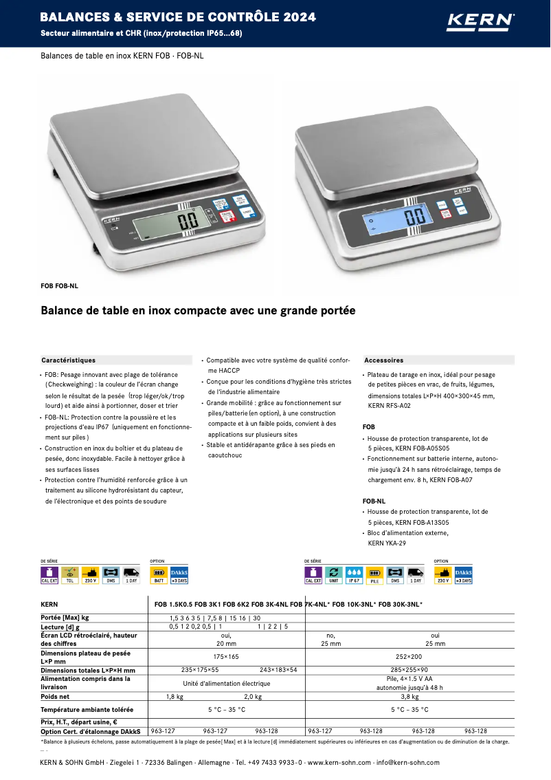 First page image of the manual for FOB 30K-3NL